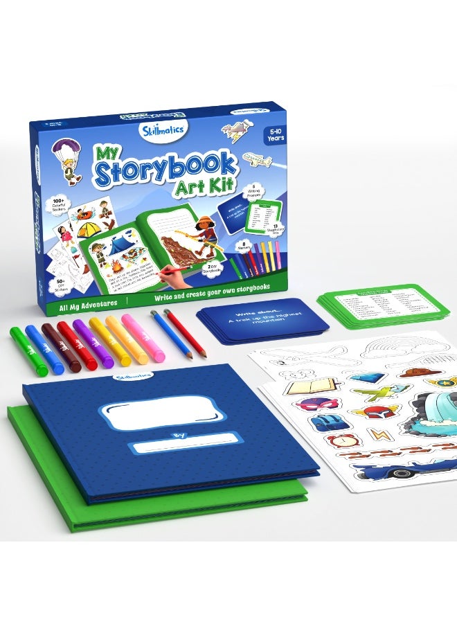 Storybook Art Kit - All My Adventures Art Kit for Kids, Write & Create Adventure Stories, Creative Activity for Boys & Girls, DIY Kit, 300+ Stickers, Gifts for Ages 5, 6, 7, 8, 9, 10
