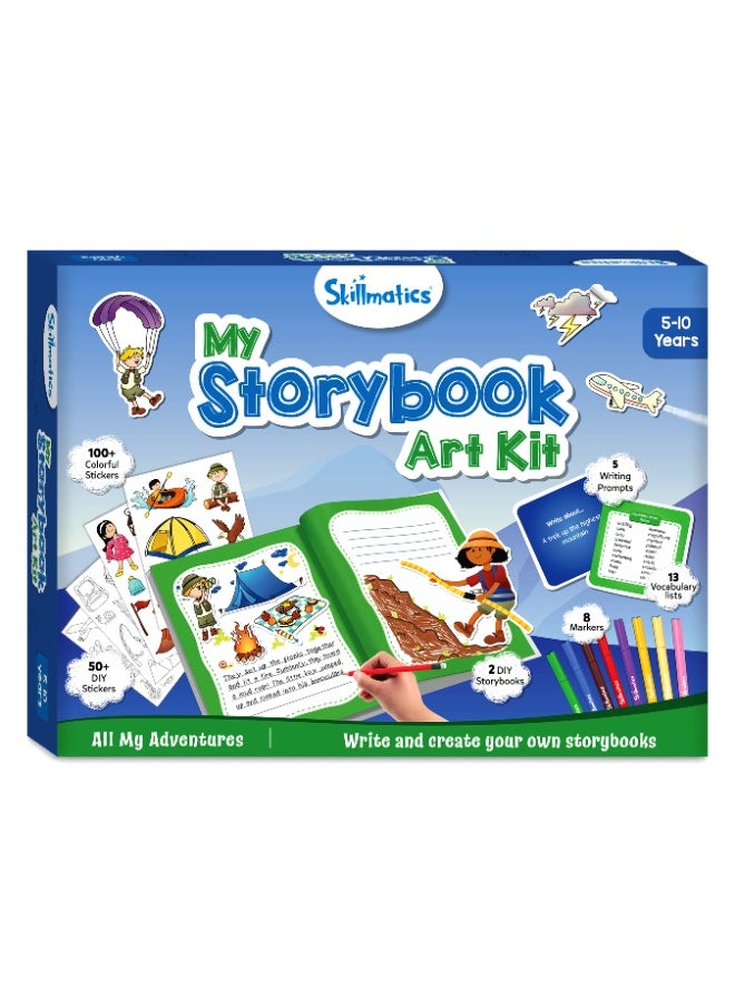 Storybook Art Kit - All My Adventures Art Kit for Kids, Write & Create Adventure Stories, Creative Activity for Boys & Girls, DIY Kit, 300+ Stickers, Gifts for Ages 5, 6, 7, 8, 9, 10