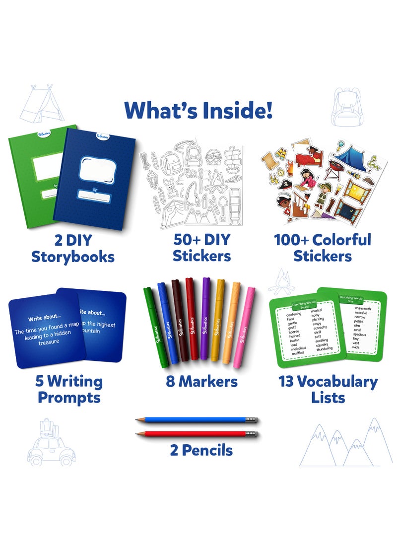 Storybook Art Kit - All My Adventures Art Kit for Kids, Write & Create Adventure Stories, Creative Activity for Boys & Girls, DIY Kit, 300+ Stickers, Gifts for Ages 5, 6, 7, 8, 9, 10