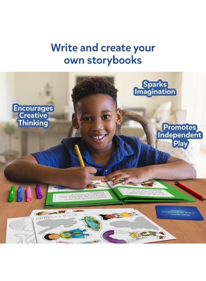 Skillmatics طقم فنون قصص الأطفال - طقم مغامراتي لجميع الأطفال، اكتب وابتكر قصص المغامرات، نشاط إبداعي للأولاد والبنات، طقم افعلها بنفسك، أكثر من 300 ملصق، هدايا للأعمار 5، 6، 7، 8، 9، 10 - Image 3