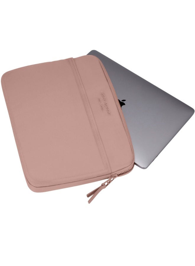 Kate Spade New York Puffer Universal Laptop Sleeve 13"/14" - Outer Slip Pocket for Small Accessory, Zipped Main Compartment, for M1/M2 Macbook Air/Pro & Similar size Laptops - Madison Rouge Pink  - Image 2