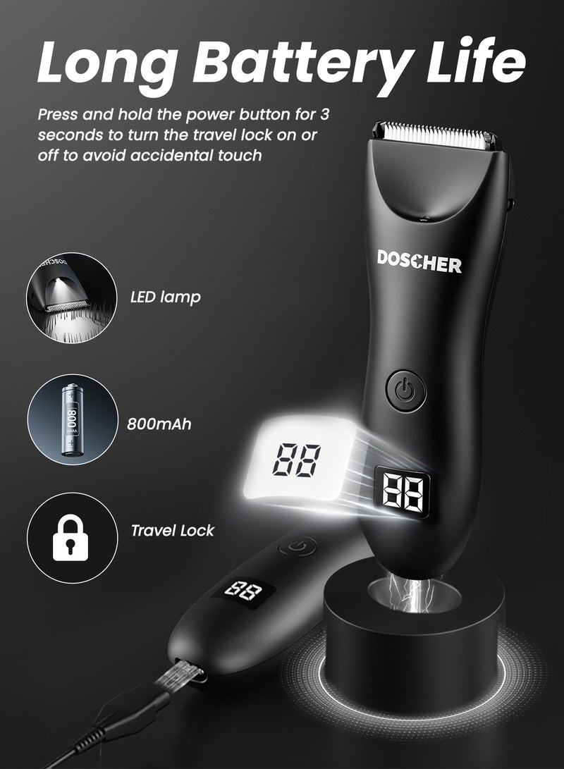 DOSCHER Efficient and Safe Electric Body Trimmer  Rechargeable Waterproof Wet/Dry Shaver  Effortlessly Achieving Smooth Skin - Image 2