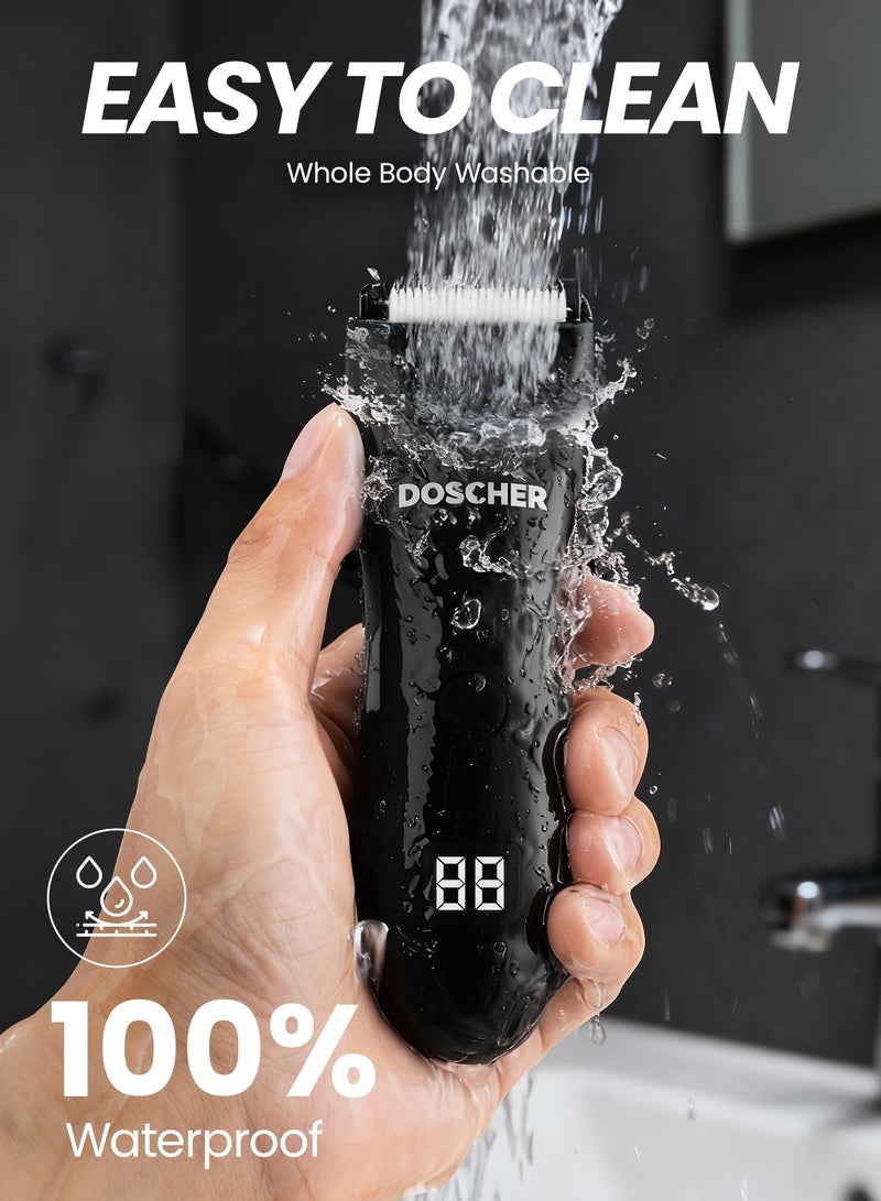 DOSCHER Efficient and Safe Electric Body Trimmer  Rechargeable Waterproof Wet/Dry Shaver  Effortlessly Achieving Smooth Skin - Image 5