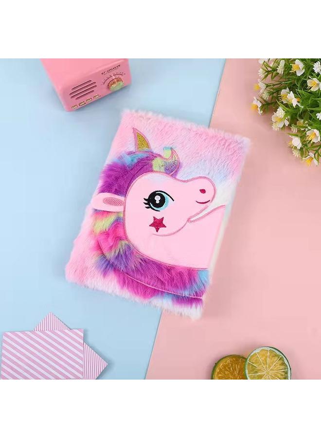 Bluejw Cross-border Hot-selling Plush Notebook A5 Three-dimensional Embroidery Hand Ledger Cute Girl Heart Cartoon Notebook Diary - Image 3