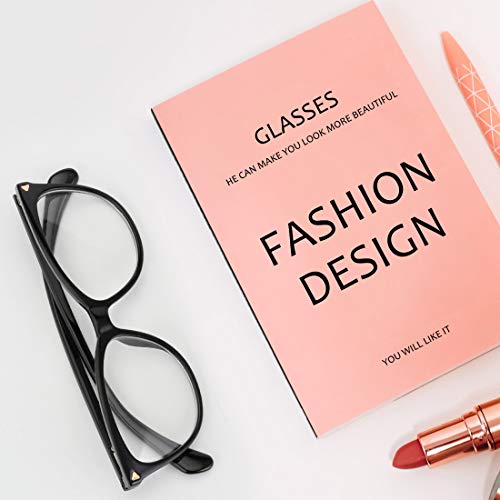 MEETSUN Non Prescription Glasses Frames For Women，Retro Cateye Fake Eyeglasses HD Clear Lens (Black Frame Clear Lens) - Image 2