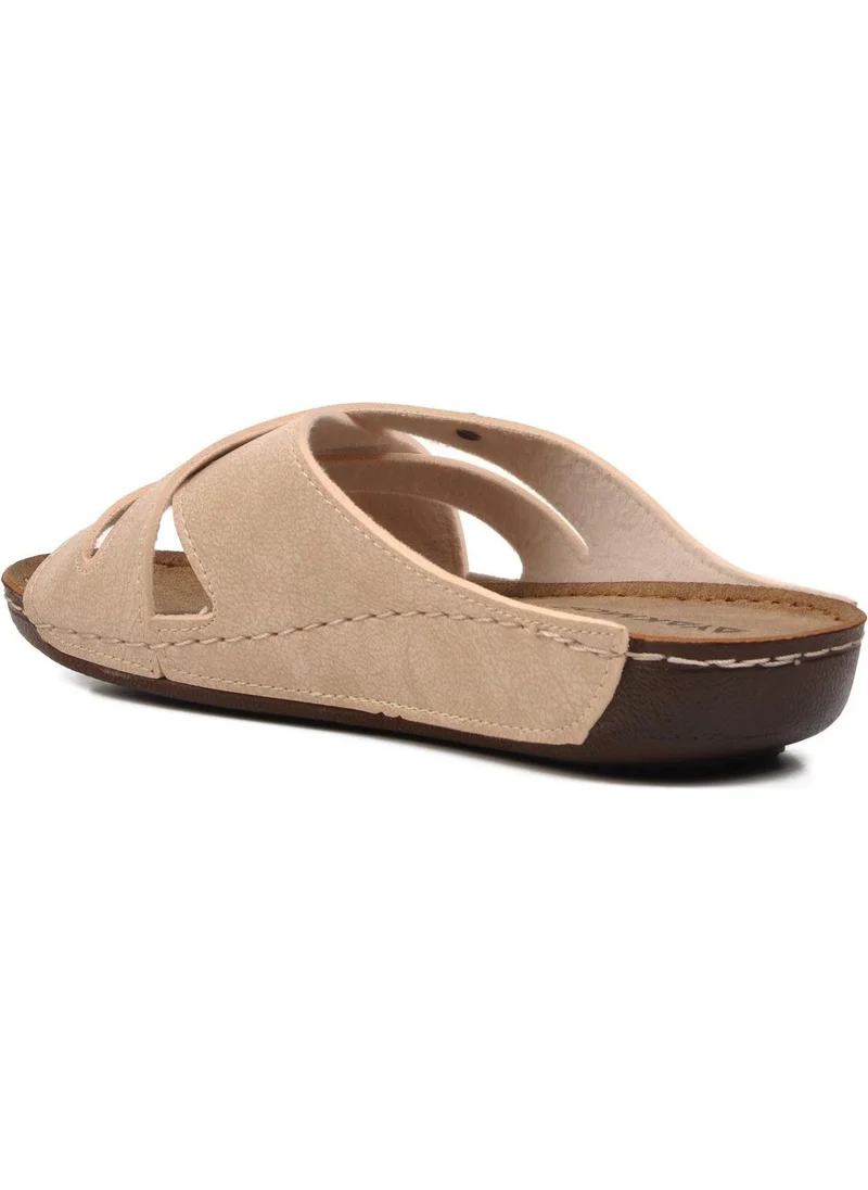 Aryan 08-982 Beige Women's Summer Slippers