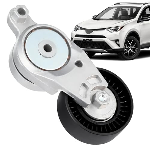 ISINSWIFT Belt Tensioner Assembly with Pulley Fit for Toyota Camry 2007-2017, Avalon 2005-2018, Sienna, Highlander, Fit for RAV4, Venza & Lexus ES350, IS250, RX350, Replace# 1662031040 - Image 2
