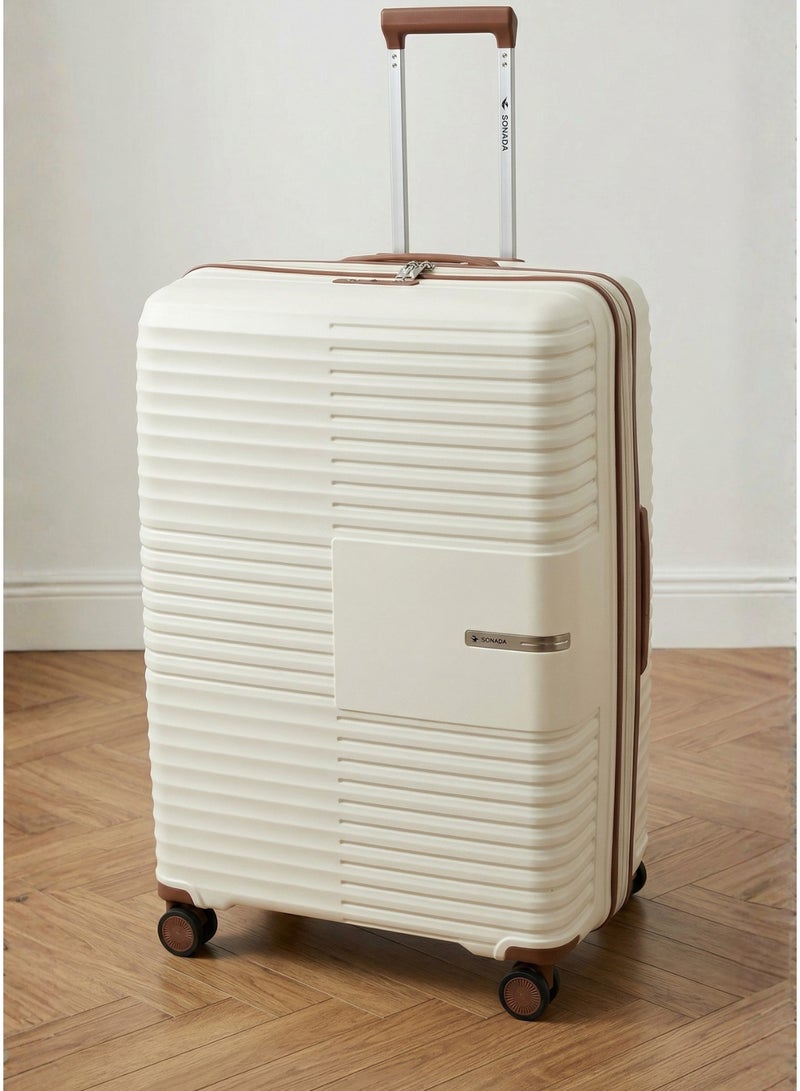 سونادا طقم حقائب سفر 3 قطع - بولي بروبيلين غير قابل للكسر، قفل TSA، عجلات مزدوجة صامتة 360 درجة وقابلة للتوسيع - Image 2