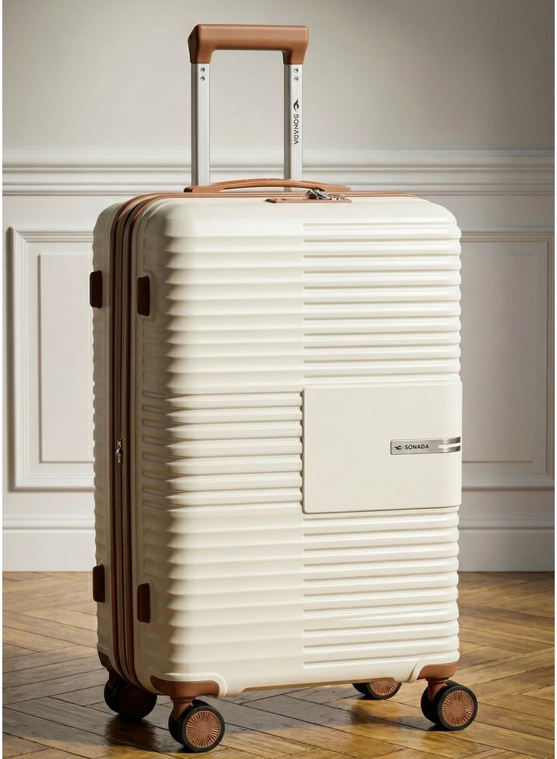 سونادا طقم حقائب سفر 3 قطع - بولي بروبيلين غير قابل للكسر، قفل TSA، عجلات مزدوجة صامتة 360 درجة وقابلة للتوسيع - Image 3