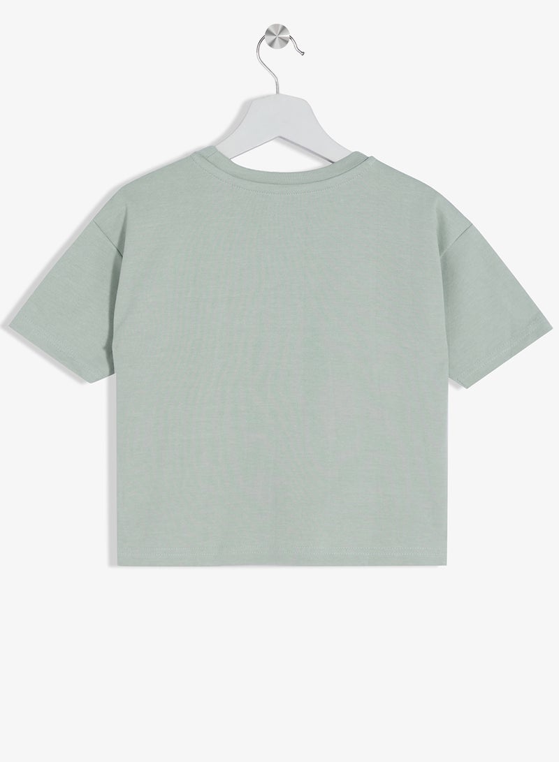 ريبلز مع نمشي طقم بناتي بلوزة بياقة دائرية وبنطلون واسع - Image 3