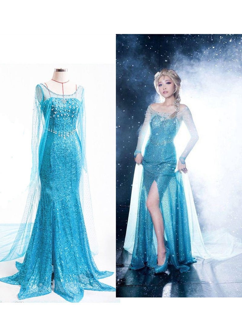 Frozen Adult Dress Elsa Princess Stage Wedding Dress Dress - Image 4