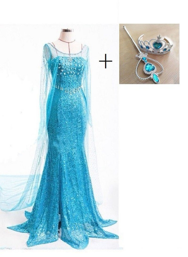 Frozen Adult Dress Elsa Princess Stage Wedding Dress Dress - Image 5