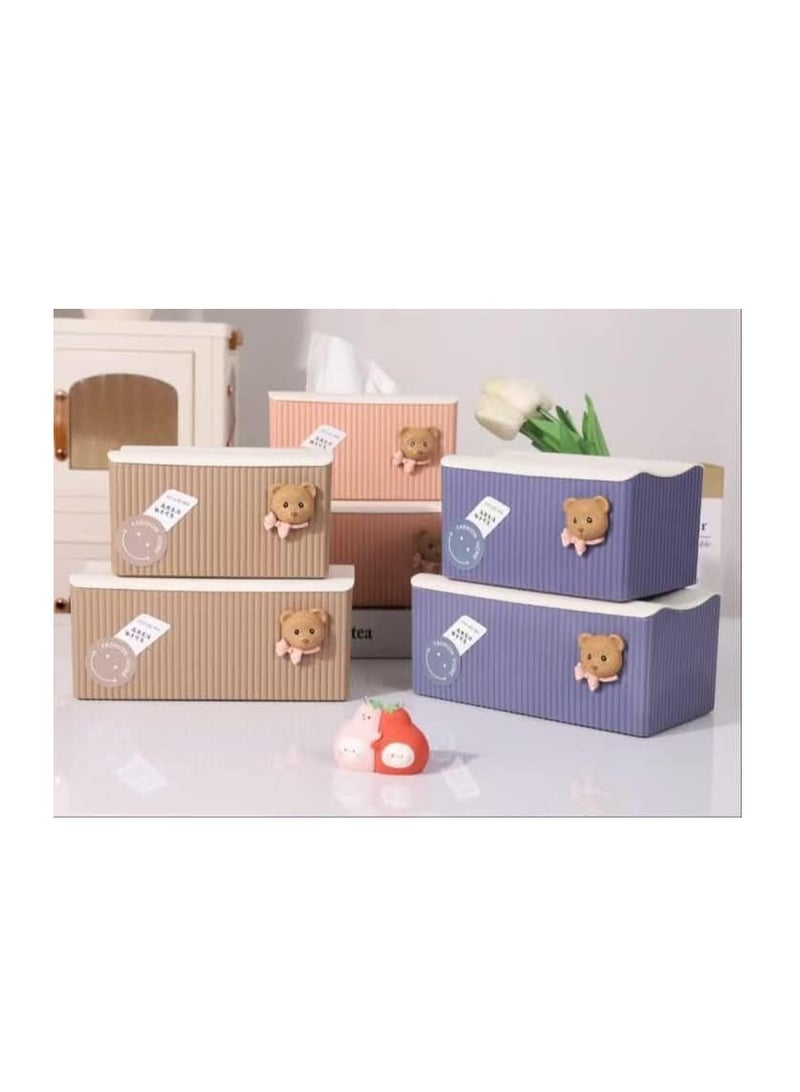 Stylish and practical tissue box for organizing spaces, providing you with a convenient and excellent way to keep tissues at your fingertips L (Beige) - Image 3