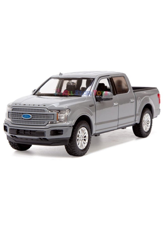 MOTORMAX Motormax All Star Toys Exclusive 2019 Ford F-150 Limited Crew Cab Pickup Truck Abyss Gray 1/24 Diecast Model Car 79364 Grey  - Image 3
