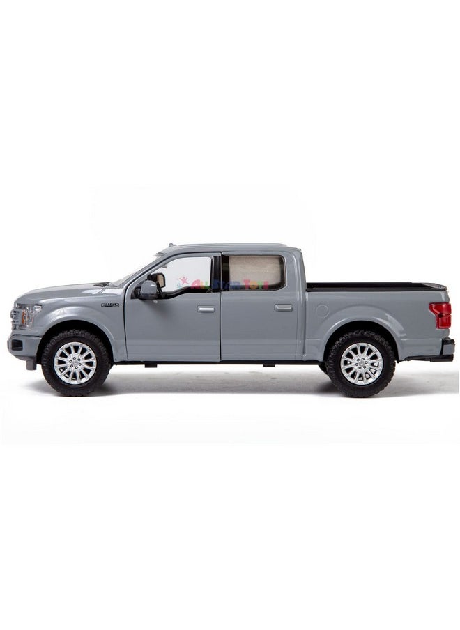MOTORMAX Motormax All Star Toys Exclusive 2019 Ford F-150 Limited Crew Cab Pickup Truck Abyss Gray 1/24 Diecast Model Car 79364 Grey  - Image 4