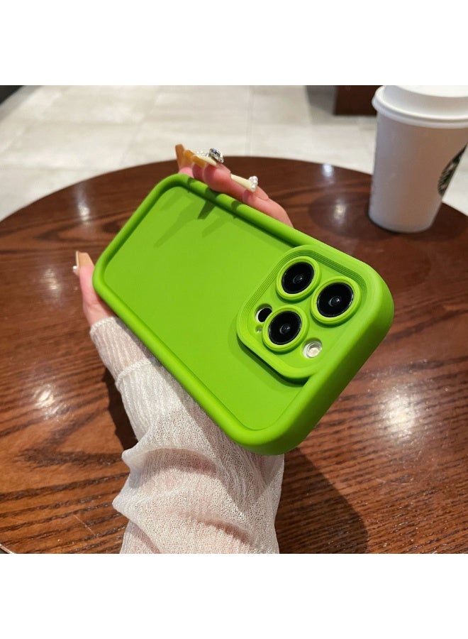 NIBEMINENT Solid Color Soft Shell Protective TPU Case Cover For iPhone 16, Green