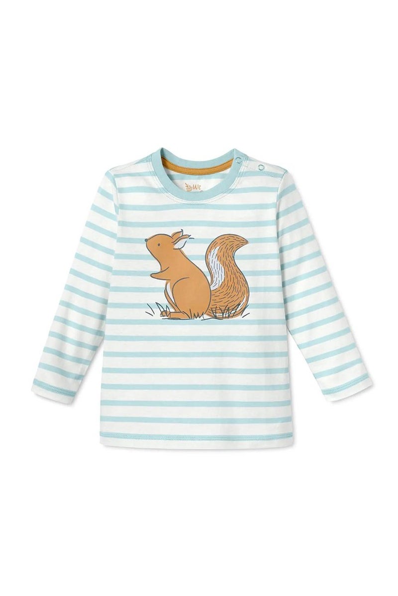 Tchibo Toddlers Boys 2 Pieces Long Sleeve Jersey Shirts, Light Blue and Olive  - Image 5