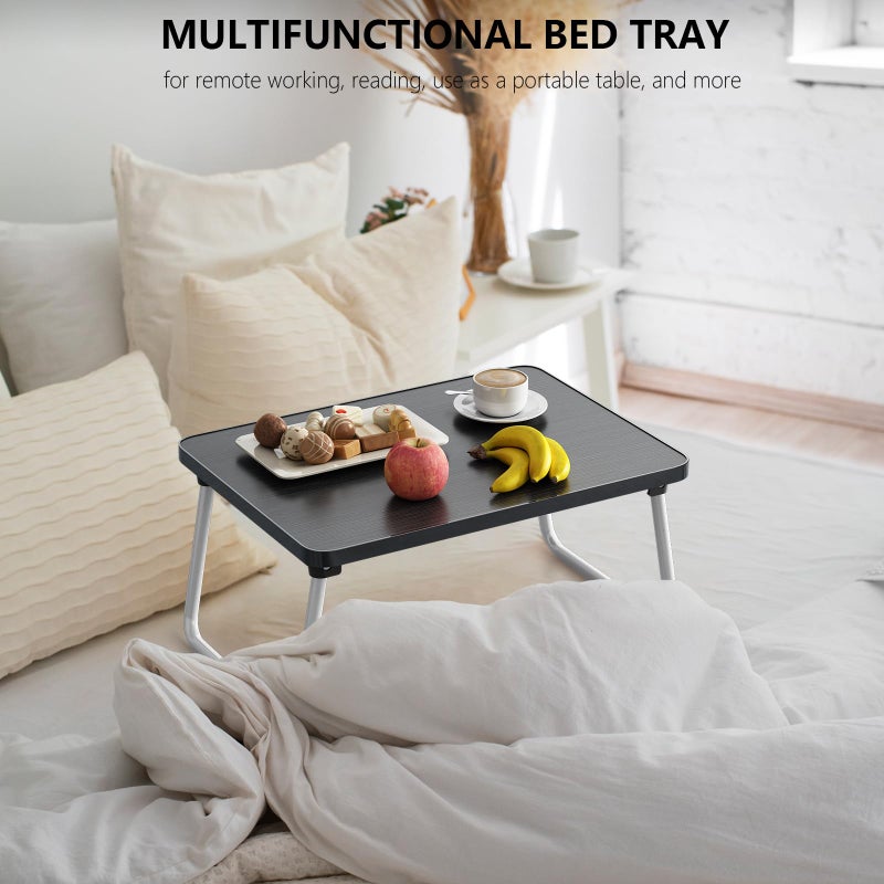 promitop Lap Desks Laptop Tray for Bed or Couch,Portable Breakfast Serving Tray with Folding Legs,Foldable & Lightweight Mini Table, Laptop Stand for Working, Reading and Writing,Black - Image 5