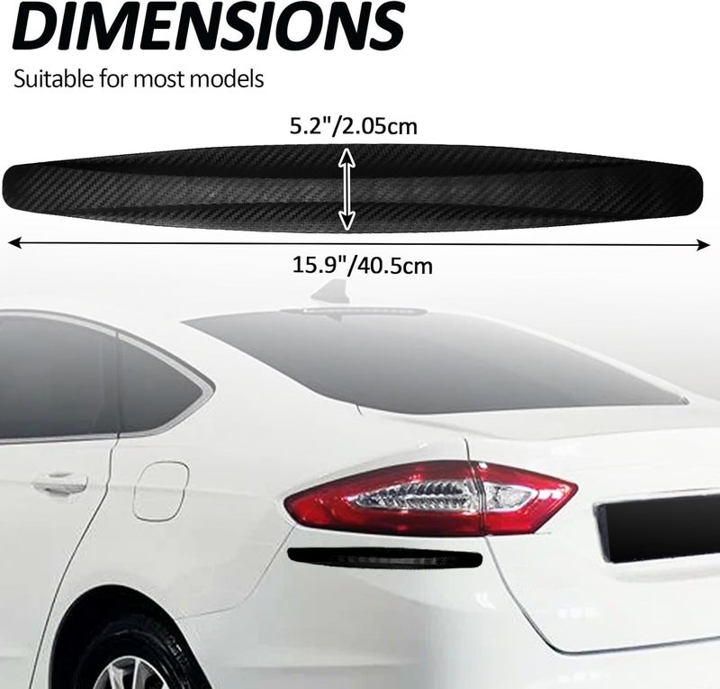 BokWin 4-Packs Black Anti-Collision Patch Bumper Guard Strip Anti-Scratch Bumper Protector Trim Universal for Cars SUV Pickup Truck - Image 2