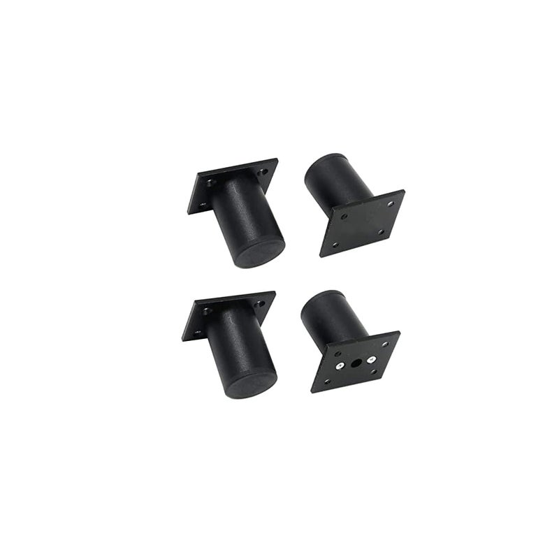 EdenSoul Furniture Legs Metal Black Coffee Table Leg Support Legs Bedside Cabinet Legs TV Cabinet Sofa Legs 4 Piece Black 2 INCH - Image 1