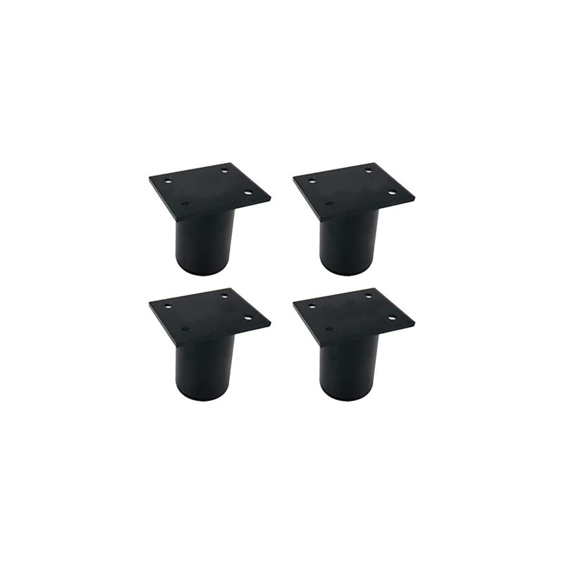 EdenSoul Furniture Legs Metal Black Coffee Table Leg Support Legs Bedside Cabinet Legs TV Cabinet Sofa Legs 4 Piece Black 2 INCH - Image 4