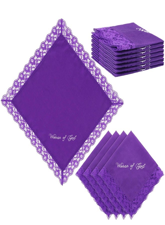 Velmitten 6 Pack 23 inch Women Sashes with Lace Satin Christian Sashes for Hen Party, purple, 23 x 23 inches - Image 1