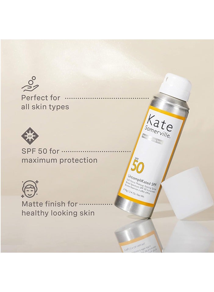 KATE SOMERVILLE Uncompli Kated SPF 50 Soft Focus Makeup Setting Spray 3.4fl oz - Image 5