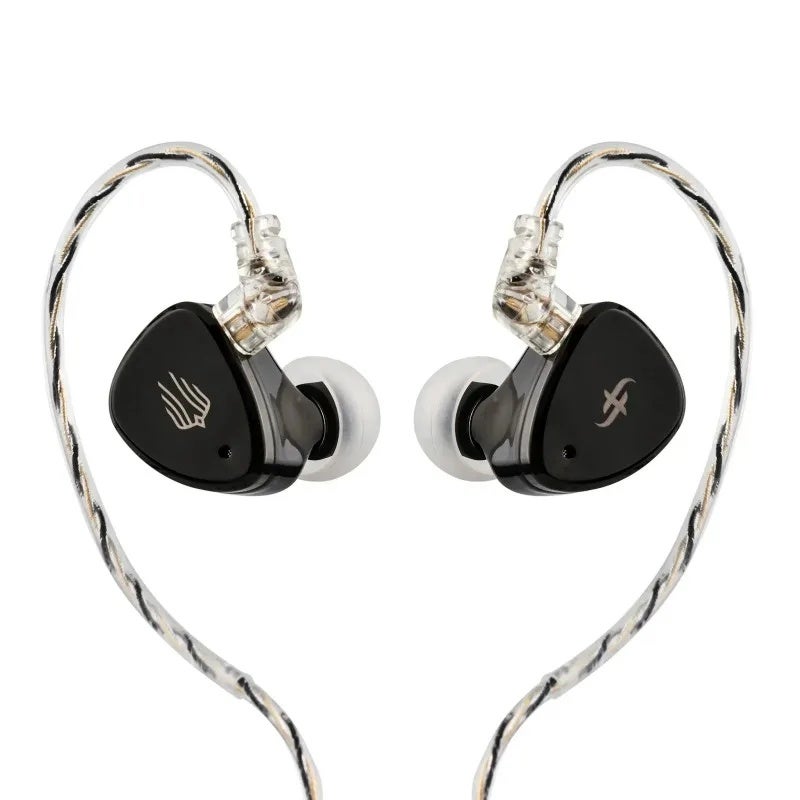 كي زد كابل وموصل Simgot EM6L Hifi in-Ear Monitor Earphones 1DD + 4BA Hybrid Driver IEMs with Detachable OFC Silver Cable for Musician Audiophile 1013612 - Image 1