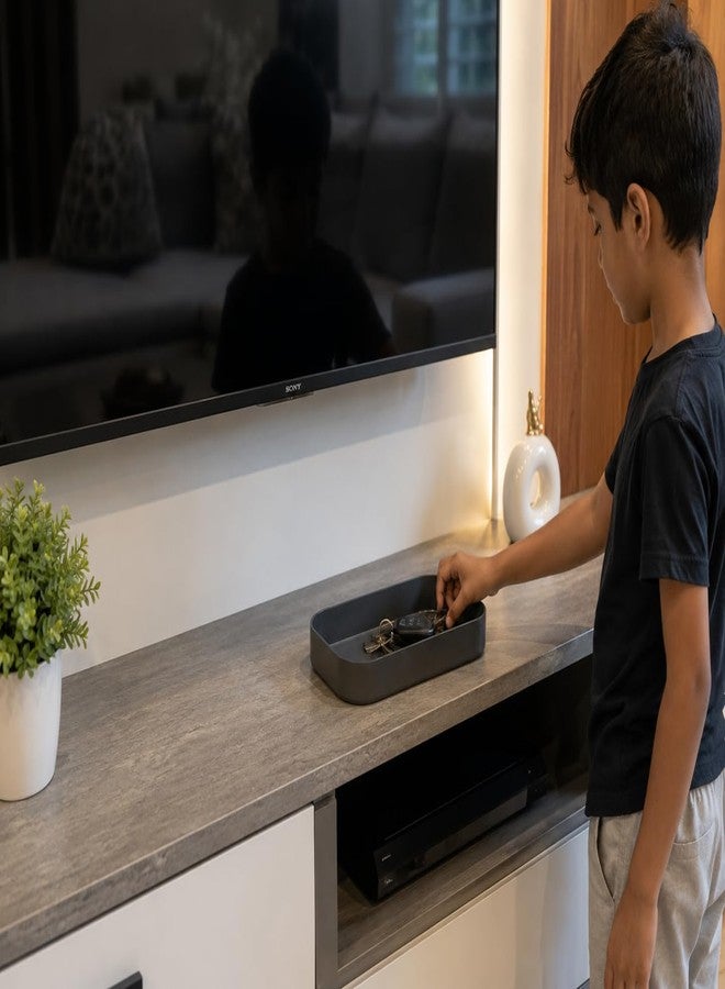 صينية تنظيم مكتبية ثلاثية الأبعاد بتصميم بسيط - صينية متعددة الأغراض للمفاتيح والعملات المعدنية والإكسسوارات | حلول تخزين عصرية للمنزل والمكتب والمدخل (متعددة الألوان) - Image 3