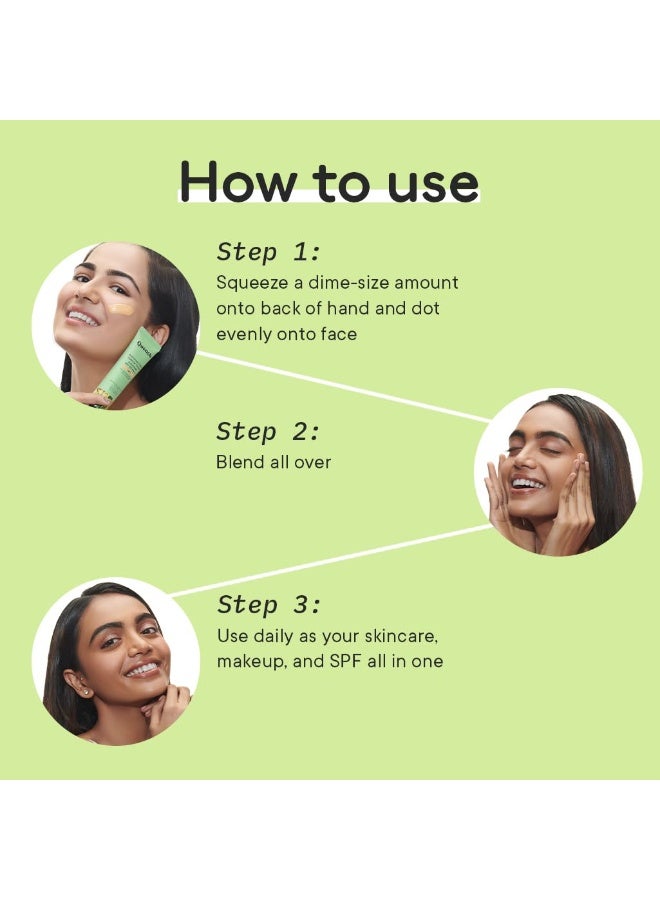 كوينش QUENCH BOTANICS: واقي شمسي ملوّن للحماية اليومية (Daily Defense) بعامل حماية SPF 50 وPA+++، لبشرة متألقة، غني بالأفوكادو و2% نياسيناميد، يوفر حماية من الضوء الأزرق، بلمسة نهائية ساتانية-مطفية (Satin-Matte). صُنع في كوريا. درجة اللون: متوسطة (Medium)، الحجم: 50 مل | مناسب للبشرة العادية. - Image 4