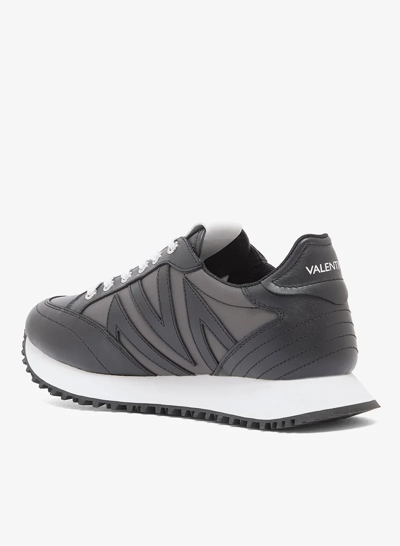 Valentino By Mario Valentino 550-BLACK Lace Up  Low Top Sneakers for Women | Best Price UAE