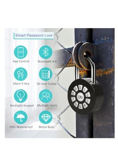 KASTWAVE Smart Password Padlock, Combination Lock Waterproof, Password/Phone APP Control(iOS/Android) Padlock, Access Lock via Bluetooth & Pin Code, Lock Your Gate, Locker, and Storage  - Image 5