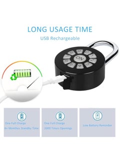 KASTWAVE Smart Password Padlock, Combination Lock Waterproof, Password/Phone APP Control(iOS/Android) Padlock, Access Lock via Bluetooth & Pin Code, Lock Your Gate, Locker, and Storage  - Image 4