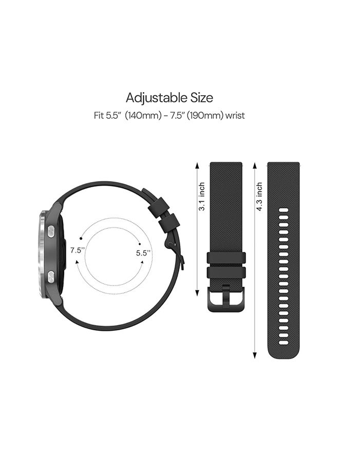 O Ozone (Pack of 3) Silicone Bands ForSamsung Galaxy Watch Ultra LTE 47mm / Galaxy Watch 3 45mm 22mm Sports Replacement Strap with Metal Buckle - Pink/ grey/beige - Image 2