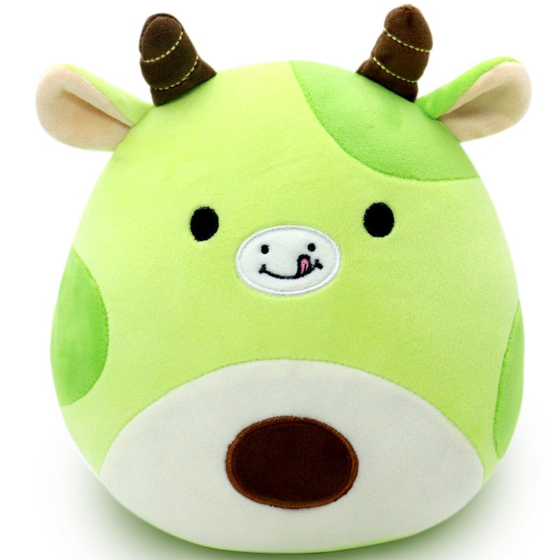 Gudisi Avocado Cow Plush Toy Pillow Cute Stuffed Animal Soft Plushie Doll Gift for Kids Boys Girls Green 12 inch - Image 2