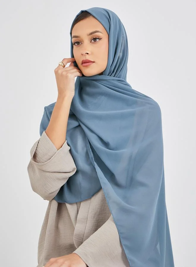 ستايلي Styli Solid Chiffon Hijab, 70x220cm