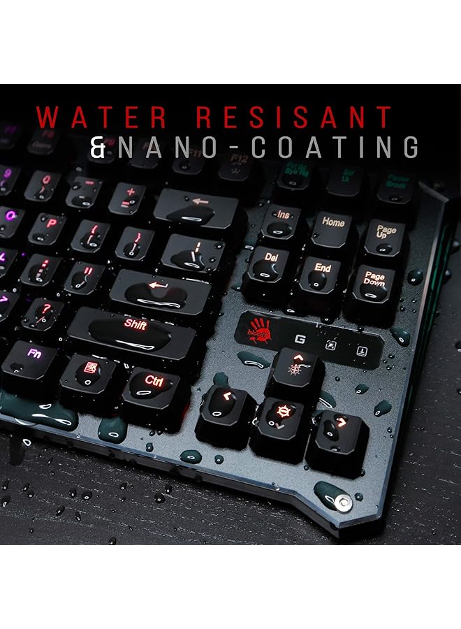Bloody B930 Ergonomic Tenkey Less Light Strike Optical Gaming Keyboard Rgb Pc / Mac Black - Image 4