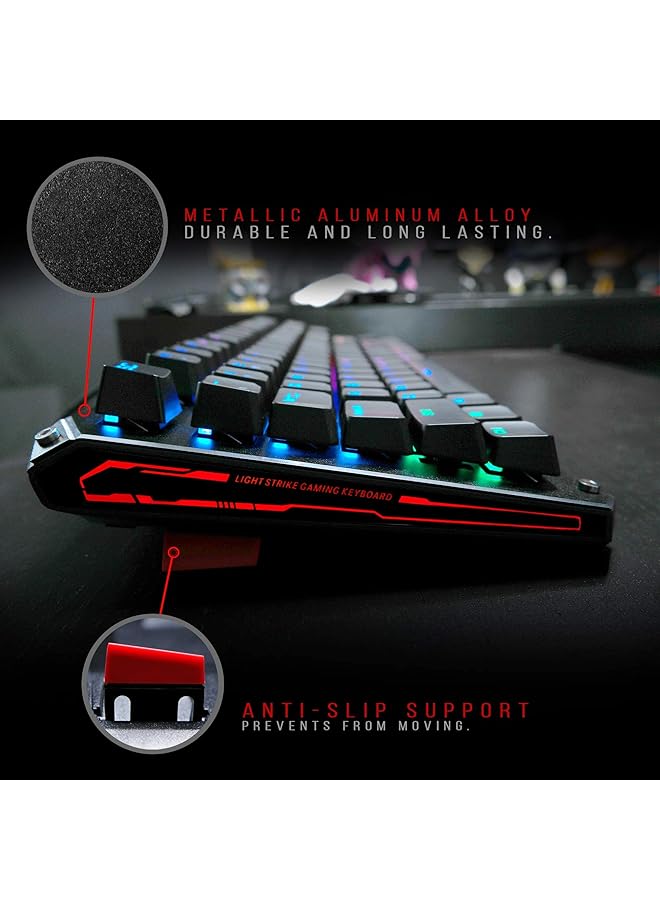 Bloody B930 Ergonomic Tenkey Less Light Strike Optical Gaming Keyboard Rgb Pc / Mac Black - Image 5