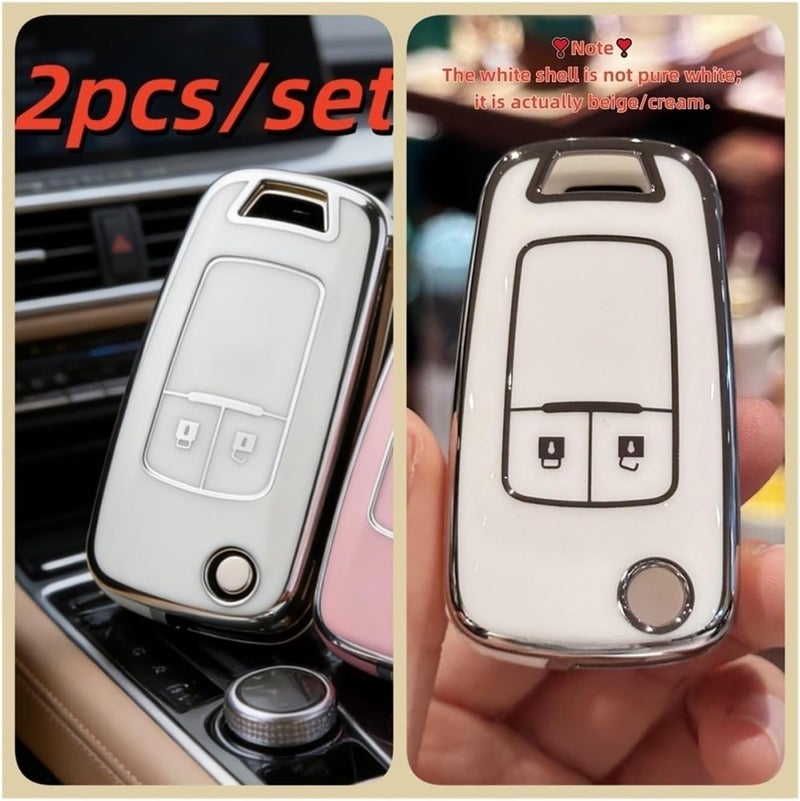 2pcs TPU Car Key Case Covers for fit for Cruze, Spark, Orlando, Malibu, Astra J, Corsa D E, Mokka(Black pink) - Image 4