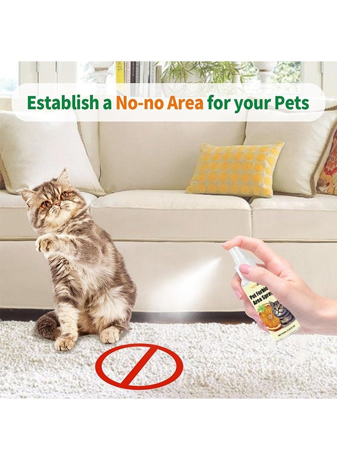 ييبونغ رذاذ منطقة محظورة للحيوانات الأليفة، رذاذ طارد للقطط برائحة الحمضيات - طارد طبيعي يمنع الخدش للأثاث، الأرائك والمناطق المحظورة، رذاذ تدريب برائحة البرتقال لإبعاد القطط (تركيبة آمنة للحيوانات الأليفة، 100 مل) - Image 5