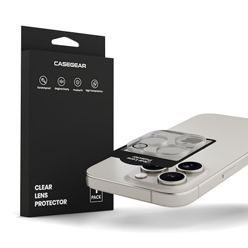 CASEGEAR Clear Camera Lens Protector Compatible With iPhone 16 Pro /16 Pro Max | HD Clarity | Scratch Resistant | Complete Coverage | Easy Installation - Image 2