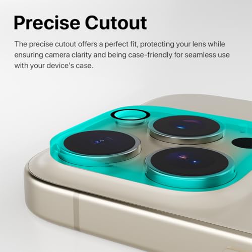 CASEGEAR Clear Camera Lens Protector Compatible With iPhone 16 Pro /16 Pro Max | HD Clarity | Scratch Resistant | Complete Coverage | Easy Installation - Image 4