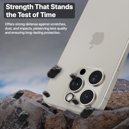 CASEGEAR Clear Camera Lens Protector Compatible With iPhone 16 Pro /16 Pro Max | HD Clarity | Scratch Resistant | Complete Coverage | Easy Installation - Image 3