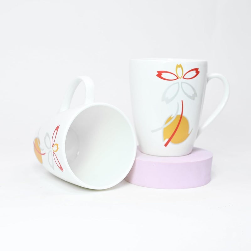 UPC Milk Mug Big Size Cup 320 ml Capacity Made of Fine Bone China Light Translucent TablewareKitchenwareHomeware Set of 2 Mugs - Image 4