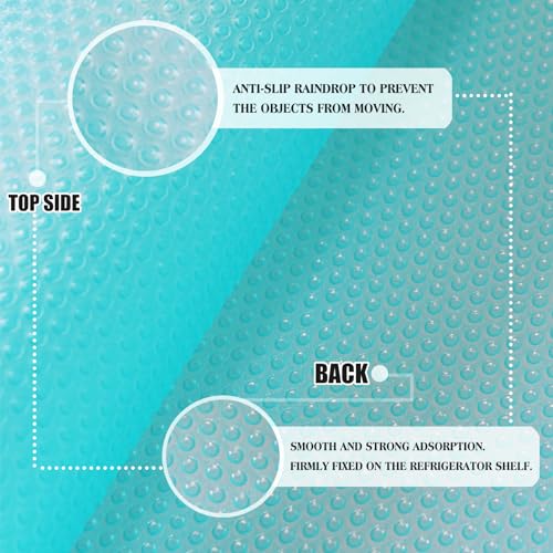 Daixers 10Pcs Refrigerator Liners, Washable Fridge Liner Shelf Mats Refrigerator Pads for Cupboard Cabinet Drawer Home Kitchen Accessories Organization (Blue) - Image 5