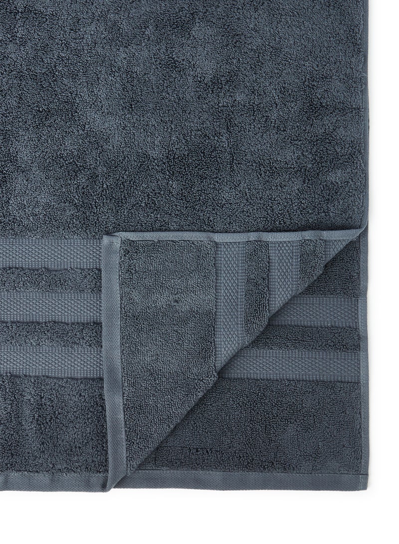 White Rose Zero Twist Quick Dry Bath Towel Grey 70x140cm - Image 4