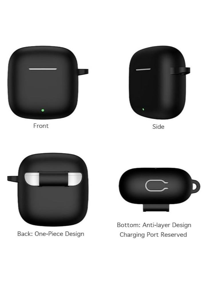 Huawei FreeBuds Se 2/ Se 3 Silicone Drop Protection Case with 3-in-1 Cleaning Tool with Keychain Holder (Black) - Image 3