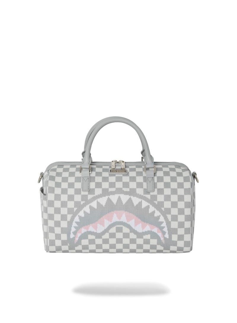 SPRAYGROUND KNIT SHARKS IN PARIS IN CREAM MINI DUFFLE  - Image 1