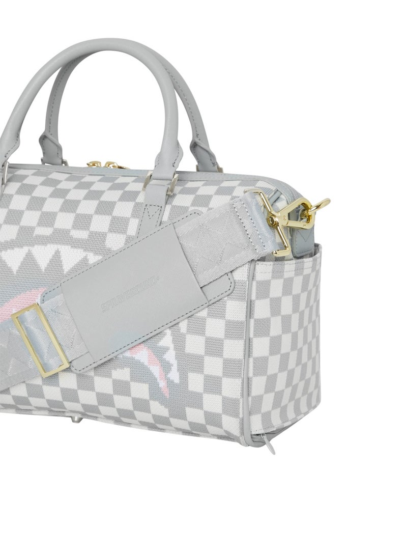 SPRAYGROUND KNIT SHARKS IN PARIS IN CREAM MINI DUFFLE  - Image 5