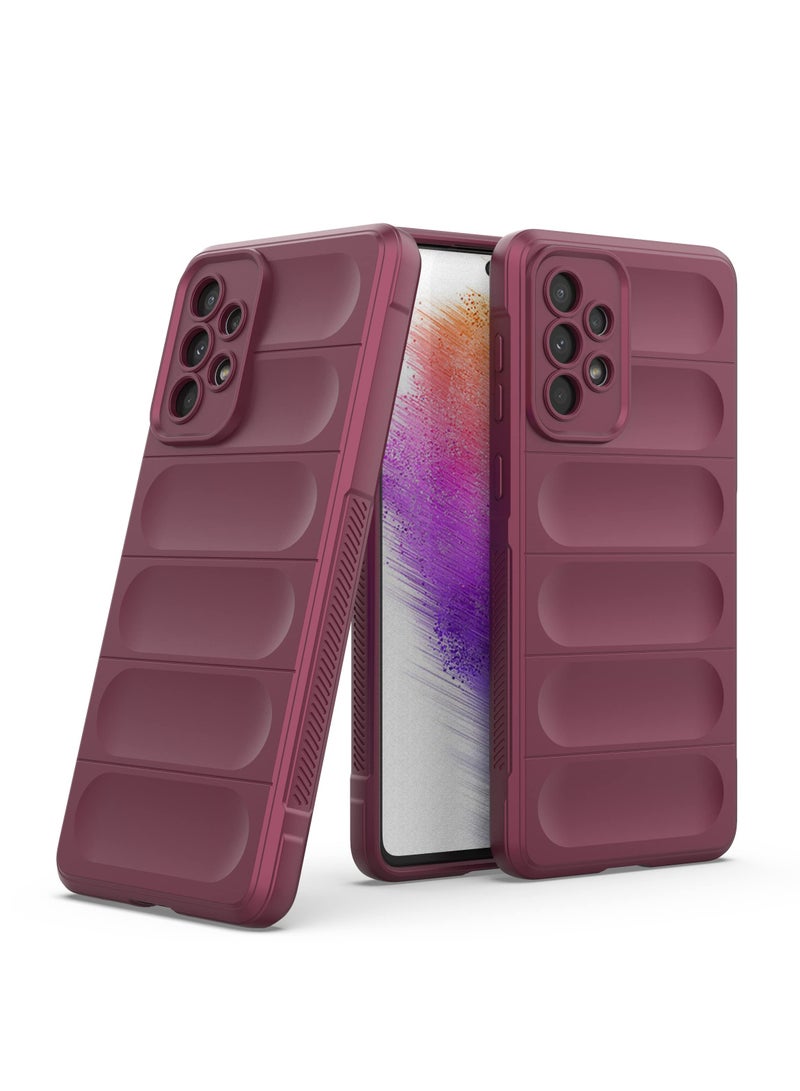 Phone case cover Magic Shield TPU + Silicone Shockproof Phone Case For Samsung Galaxy A73 (Wind Red) - Image 2